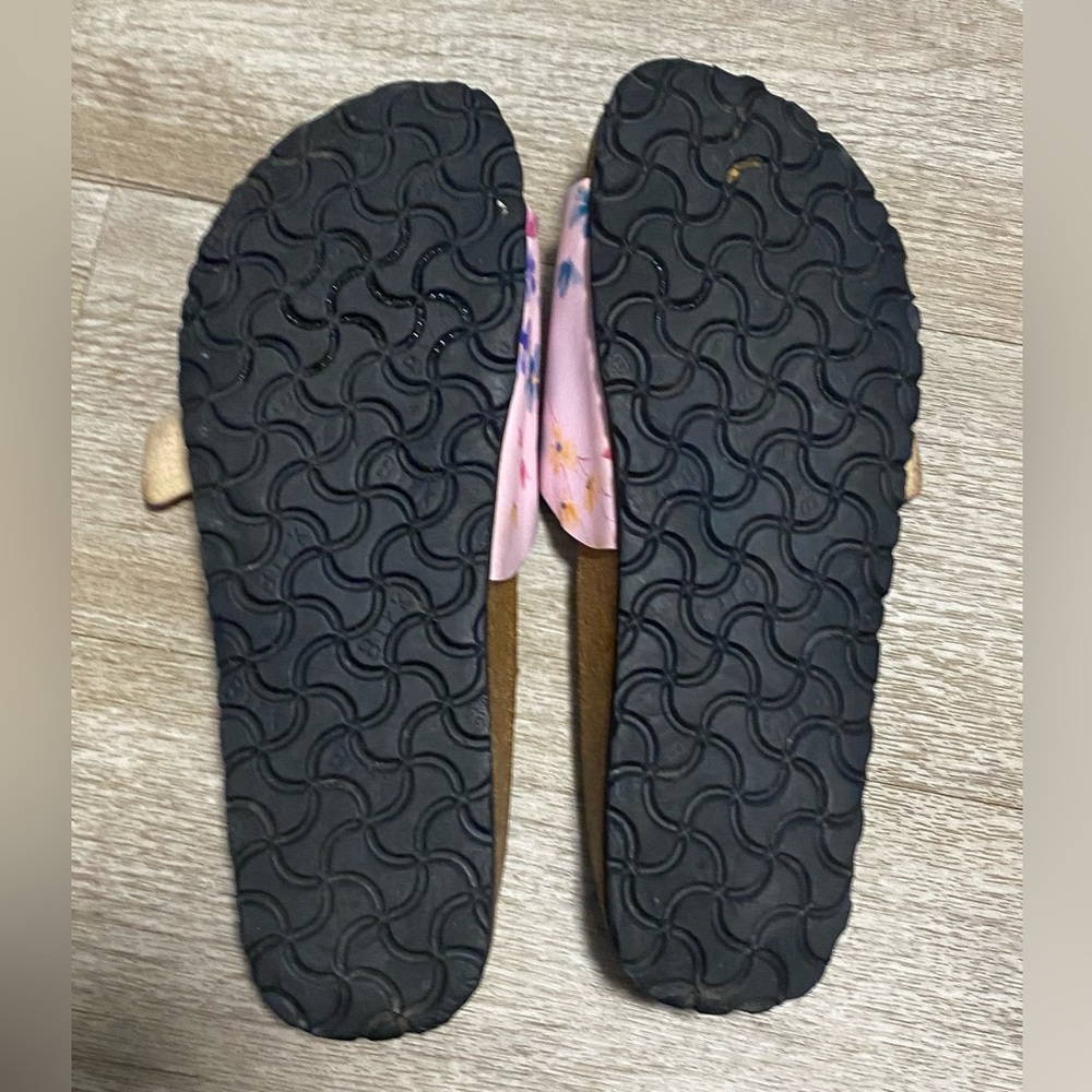 PAPILLIO BY BIRKENSTOCK PINK FLORAL SLIDES SIZE 10 (41) - Picture 9 of 9